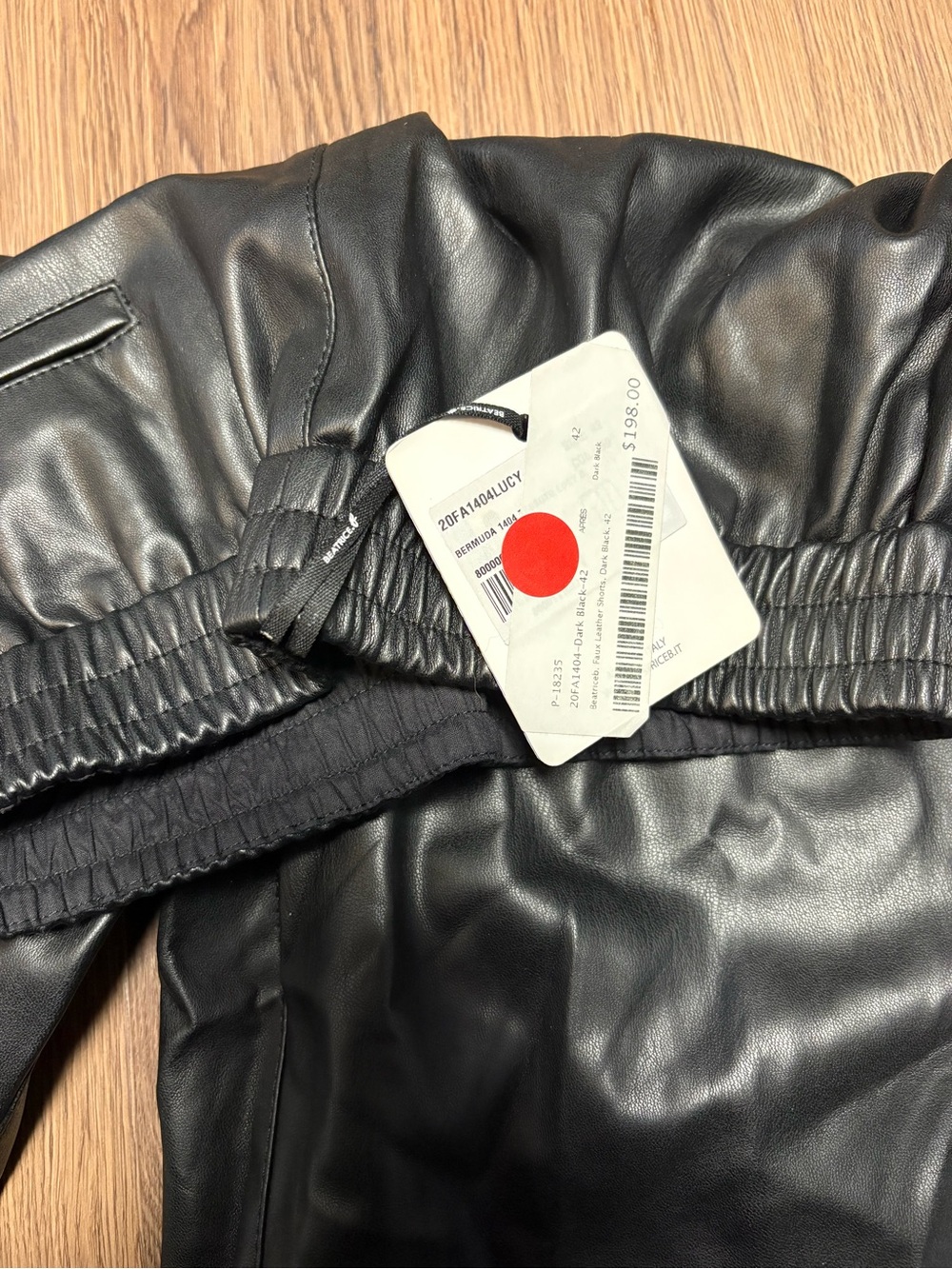NWT Beatrice .b Faux Leather Black Long Shorts - Picture 8 of 10